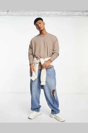 ASOS Long sleeve oversized t-shirt in light