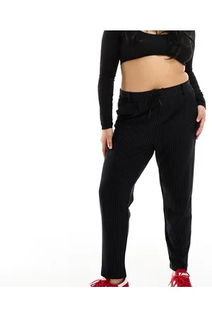 ONLY Straight leg trousers in pinstripe