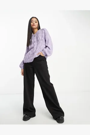 Y.A.S Y.A.S dusty long sleeve knitted pullover in lilac space dye