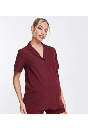 Mama;licious Mamalicious Maternity nursing short sleeve pjyama set in