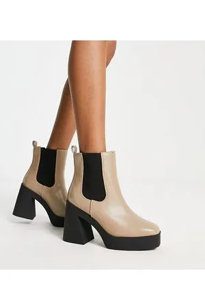 Simply Be Extra Wide Fit Leather Flat Ankle Boots