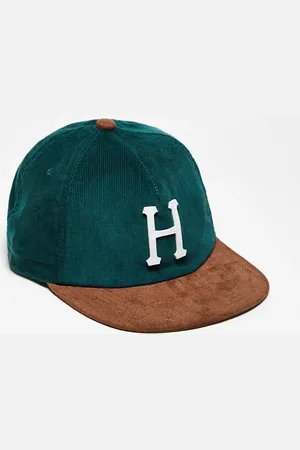 Huf Corduroy classic H 5 panel cap in and brown