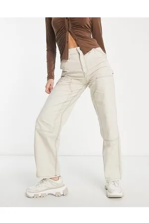 ASOS Carpenter cargo trouser in ecru