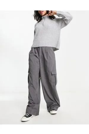 Bershka Cargo detail tailored trousers in