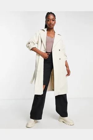 Stradivarius Trench coat in light stone