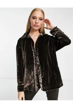 Oversized velvet outlet shirt