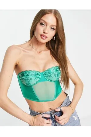 ASOS Jade premium shimmer embroidered underwired corset in