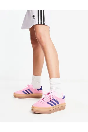 adidas Gazelle Bold platform trainers in with gum sole