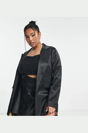 Yours Satin blazer in