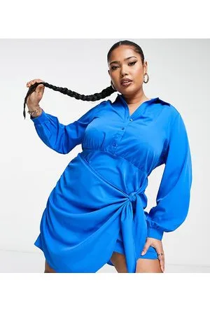 Simply Be Wrap shirt dress in