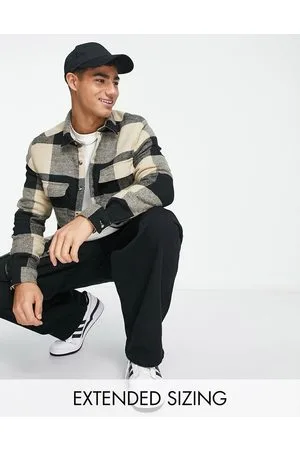 ASOS Overshirt in wool mix buffalo check