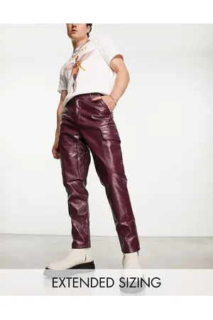 Imitation leather trousers - Black - Men | H&M IN