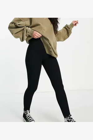 Stradivarius Petite seamless ribbed leggings in