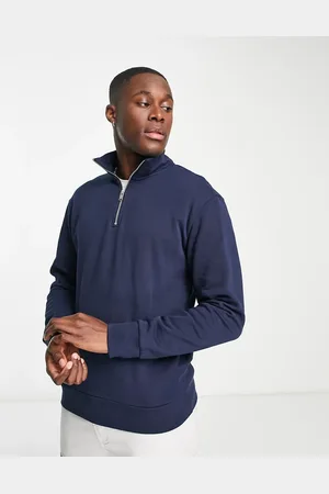 SELECTED Quarter zip sweatshirt in