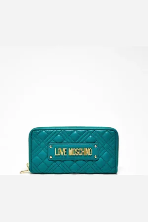 Moschino Quilted zip around purse in
