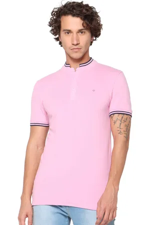 Celio Solid Mandarin Collar T-shirt (TEFLASHY1)