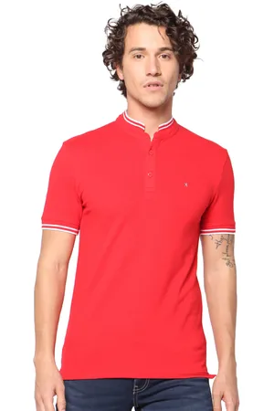 Celio Solid Mandarin Collar T-shirt (TEFLASHY1)