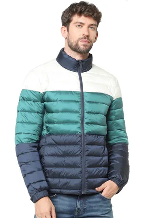 Buy Celio Colourblocked Mock Collar Quilted Jacket | Find the Best Price  Online in India