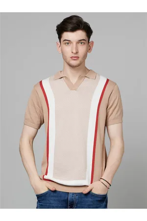 Celio Striped Polo Collar Cotton T-shirt (FEQUARD)