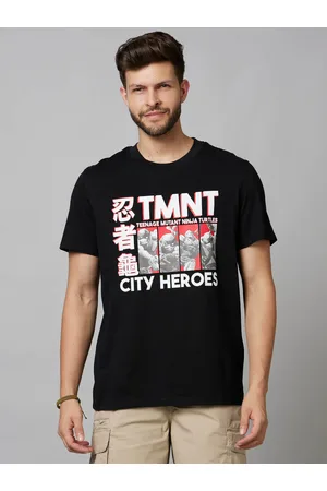 ASOS DESIGN T-shirt with Teenage Mutant Ninja Turtles print in black