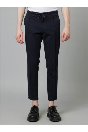 Cotton Blend Slim Fit Cropped Trousers | Albaray | M&S