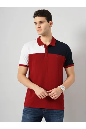 Celio Maroon Cotton All Over Print T-Shirt