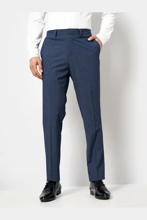 Amiri Diamond-jacquard Velvet Flared Suit Trousers in Blue for Men