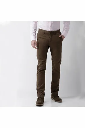 Celio Kaki Solid Slim Fit Casual Trousers (MOPRIMAII)