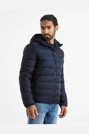 Buy Celio Men Off White Solid Linen Bomber Sustainable Jacket - Jackets for  Men 4374702 | Myntra