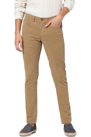 Celio Camel Solid Slim Fit Casual Trousers (TOPRYINDI)