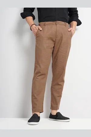 Celio Men Solid Regular Fit Linen Trousers (DOLINCO1)