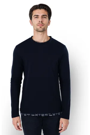 Celio Men Round Neck Solid Regular Fit Cotton Long Sleeves Tshirts (JEWAFFML)
