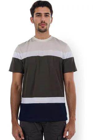 Celio Men Round Neck Colourblocked Regular Fit Cotton Tshirts (JEBLOCPQ)