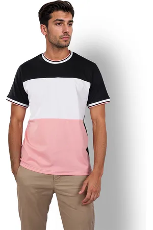 Celio Men Round Neck Colourblocked Regular Fit Cotton Tshirts (JESEMTEXLP)