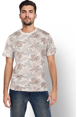 Celio Men Round Neck Printed Regular Fit Cotton All Over Print Tshirts (JESLUBAOPLP)