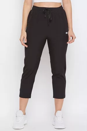 Clovia Women Capris - Comfort Fit Active Capri Length Track Pant in Black