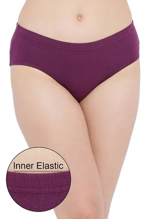 Buy CLOVIA Brown Womens Cotton Mid Waist Hipster Panty with Inner Elastic