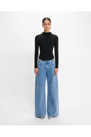 Buy HIGH-WAIST BLUE WIDE-LEG JEANS for Women Online in India