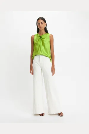 Cue Satin Ring Detail Top