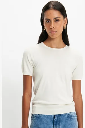 Cue Short Sleeve Round Neck Knit