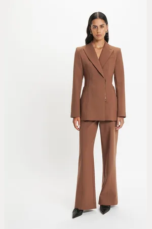 Pant Suit Brown Womens | ShopStyle