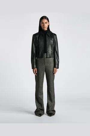 Cue Leather Bomber Jacket