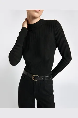 Cue Multi Rib Funnel Neck Knit