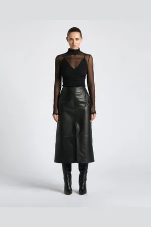 Cue Funnel Neck Mesh Top