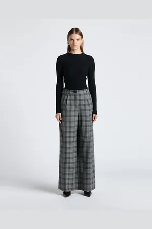 Cue Check Wide Leg Pant