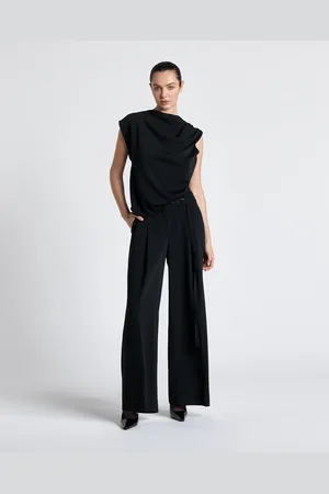 Cue Buckle Detail Wide Leg Pant