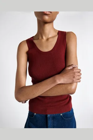 Cue Scoop Neck Ribbed Tank