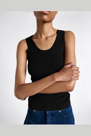 Cue Scoop Neck Ribbed Tank