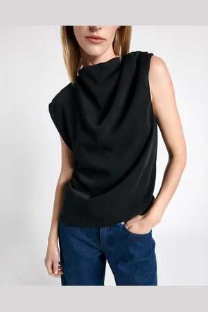 Cue Buckle Detail Draped Top