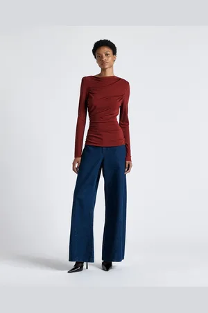 Cue Draped Jersey Long Sleeve Top